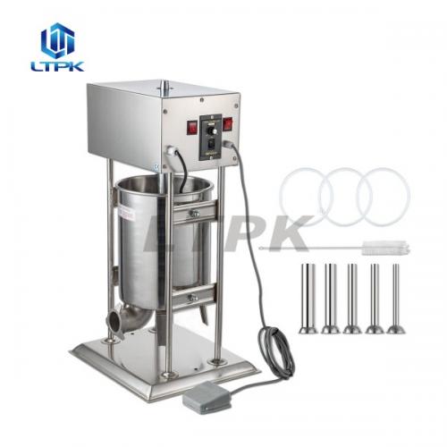 LTPK 20LStainless Steel Sausage Filler Machine with 5 Filling Funnels for Home Restaurant Use 